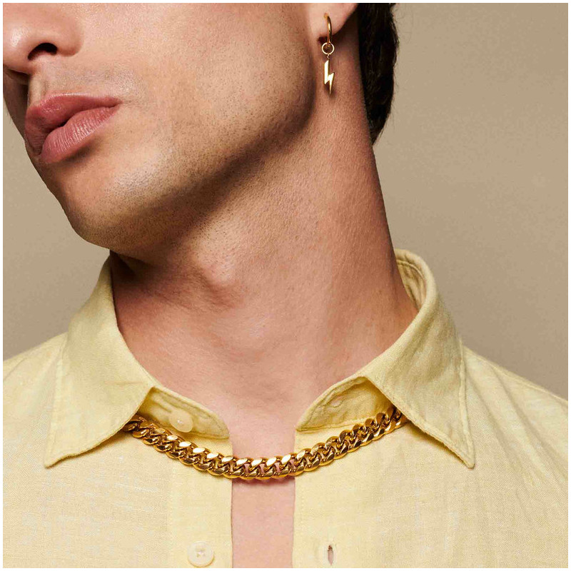 Collar Hombre Musculitos Eslabón en Oro