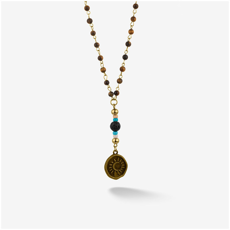 Collar Hombre Palau Sol y Luna en Oro