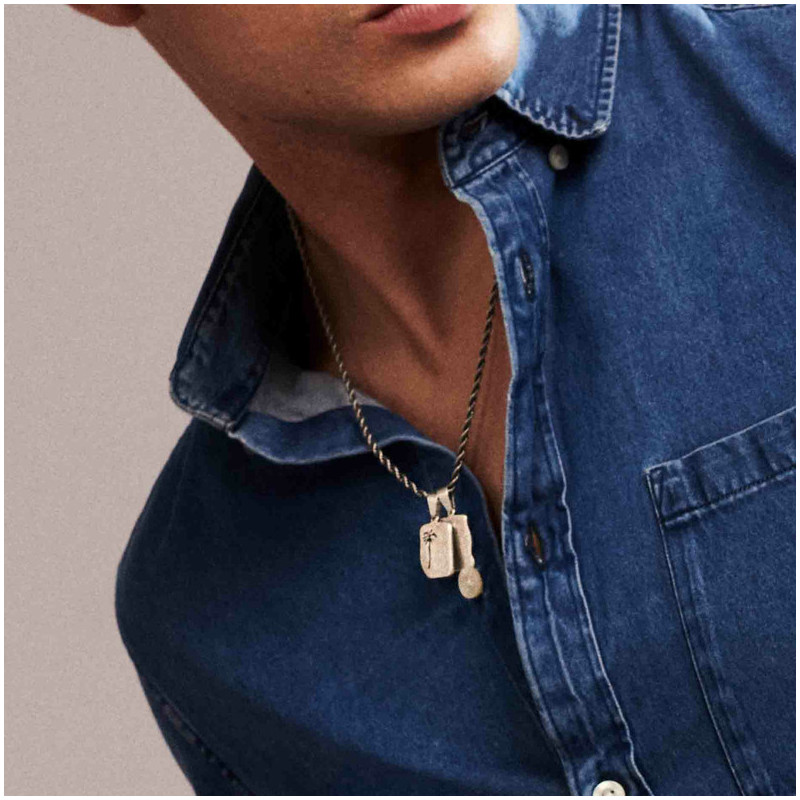 Collar Hombre Piti Escapulario en Oro