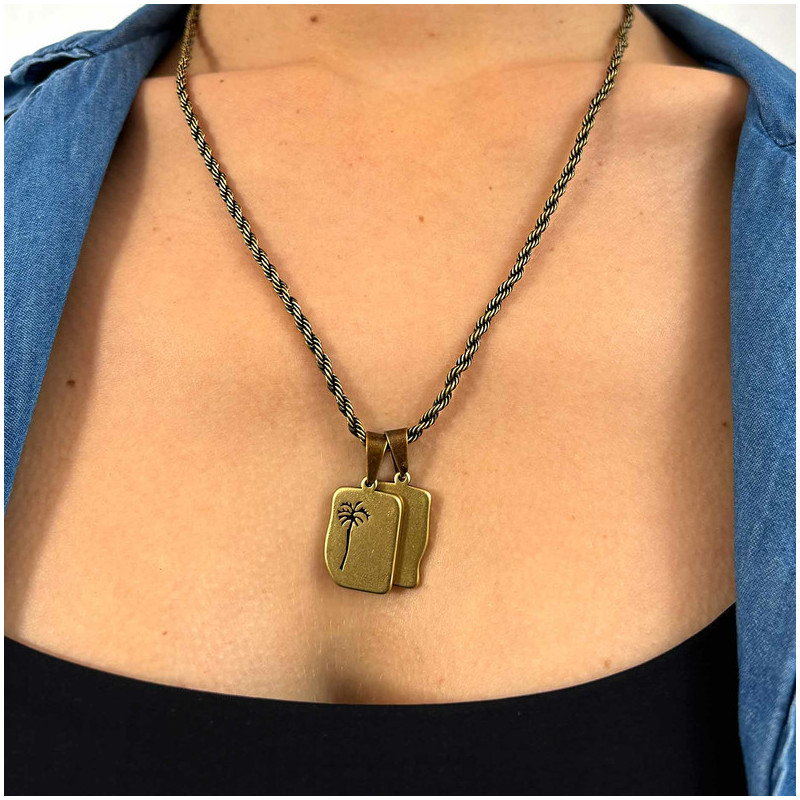 Collar Hombre Piti Escapulario en Plata