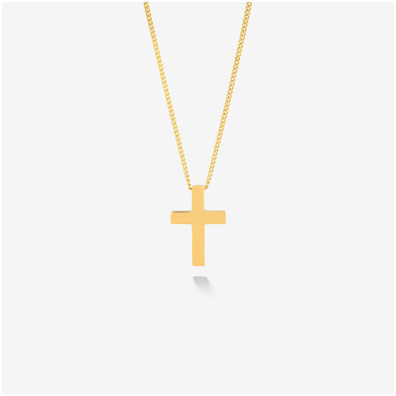 Collar Hombre Mateo Cruz Lisa en Oro