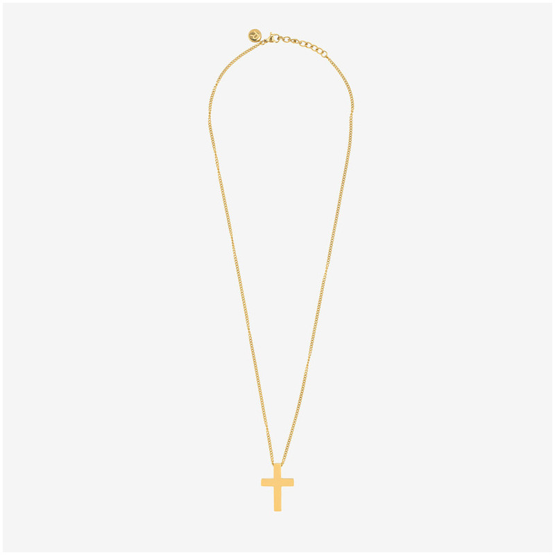 Collar Hombre Mateo Cruz Lisa en Oro