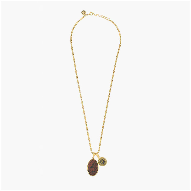 Collar Hombre Medallon Marron J.PALAU
