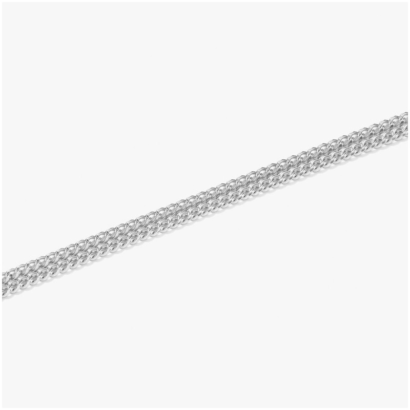 Pulsera doble Hombre Txema en Plata
