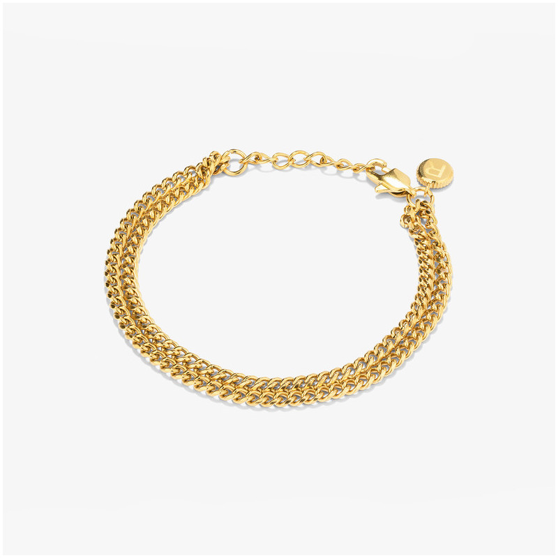Pulsera doble Hombre Txema en Oro
