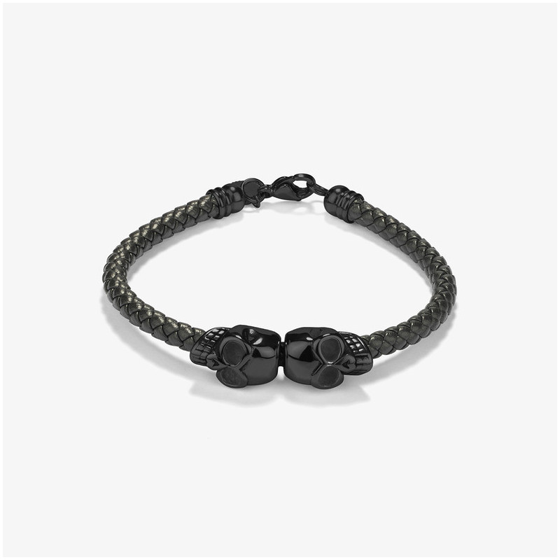 Pulsera Hombre Pirate Cuero Negro