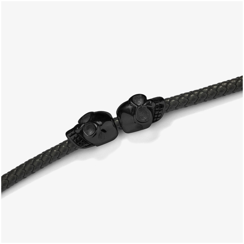 Pulsera Hombre Pirate Cuero Negro