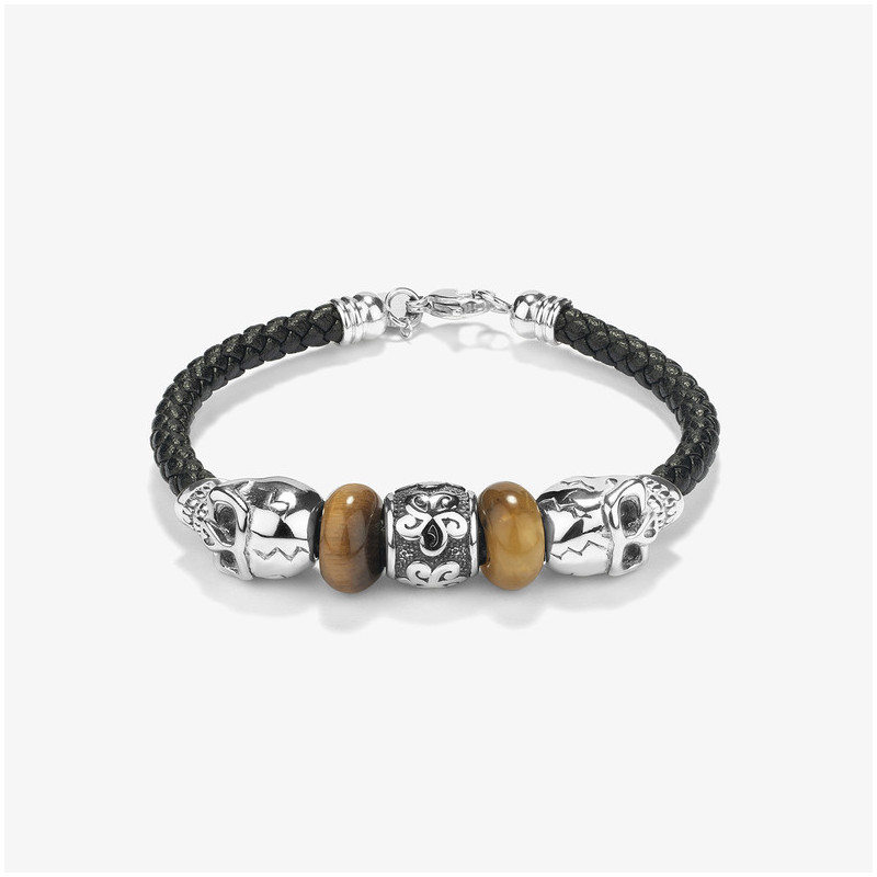 Pulsera Hombre Pirate Abalorios Plata