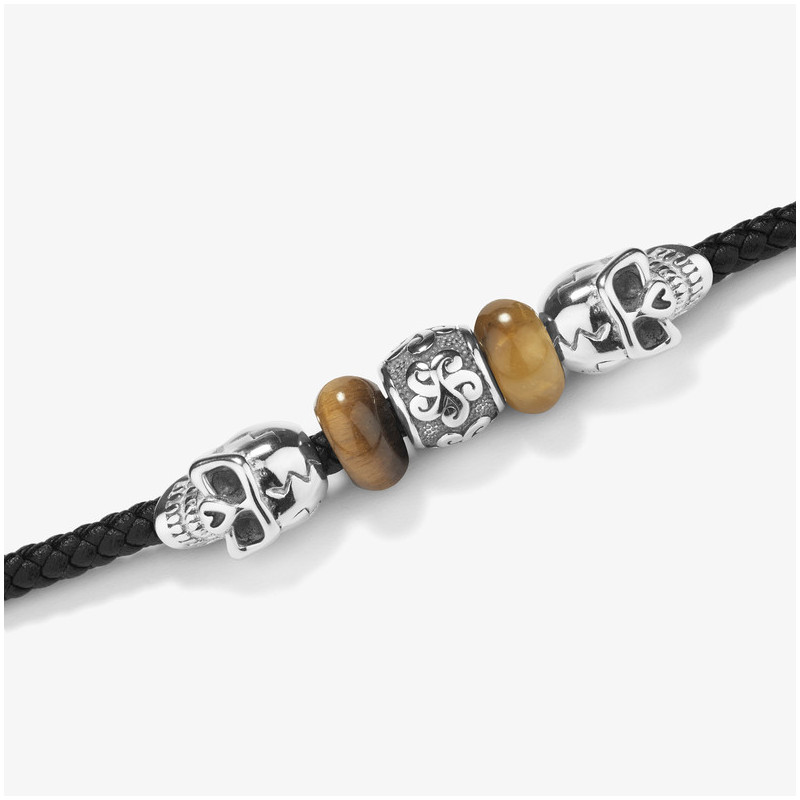 Pulsera Hombre Pirate Abalorios Plata