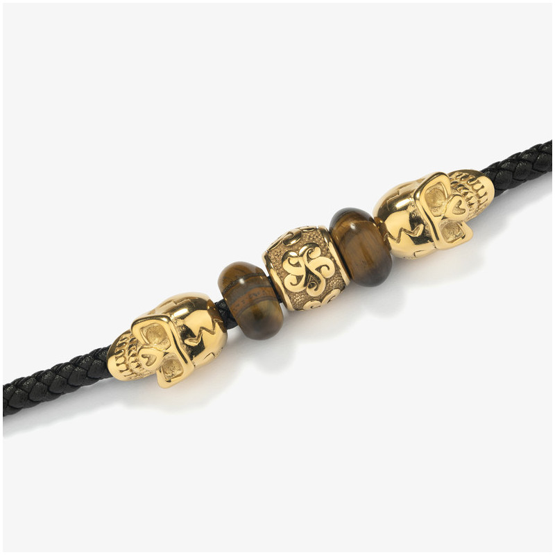 Pulsera Hombre Pirate Abalorios Oro