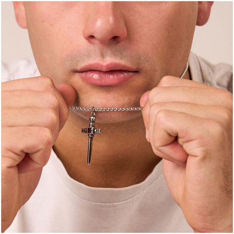 Collar Hombre Pirate Plata