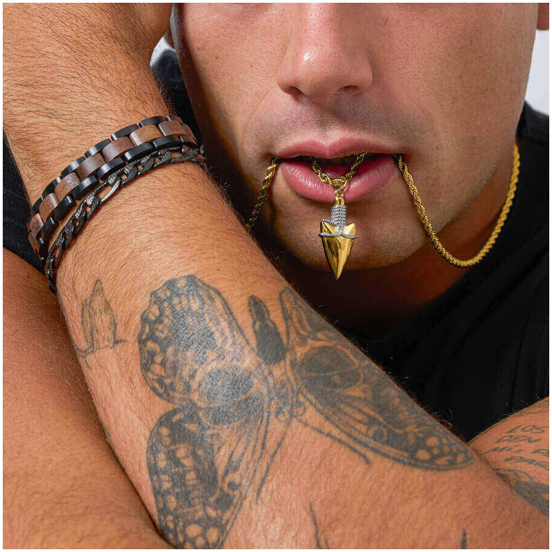 Collar Hombre Hunter Arrow Oro