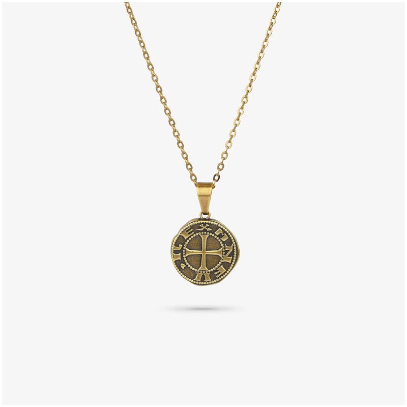 Collar Hombre Hunter Moneda Oro