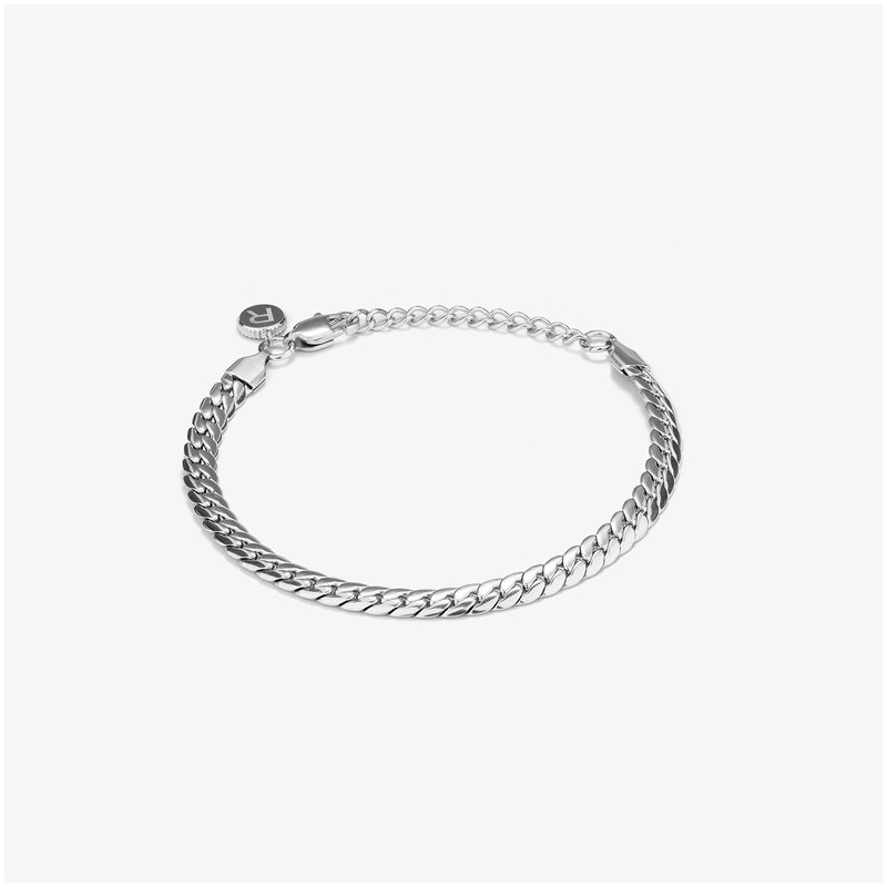 Brazalete Hombre Flat Padlock Plata