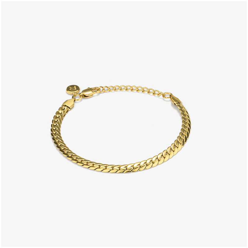 Brazalete Hombre Flat Padlock Oro