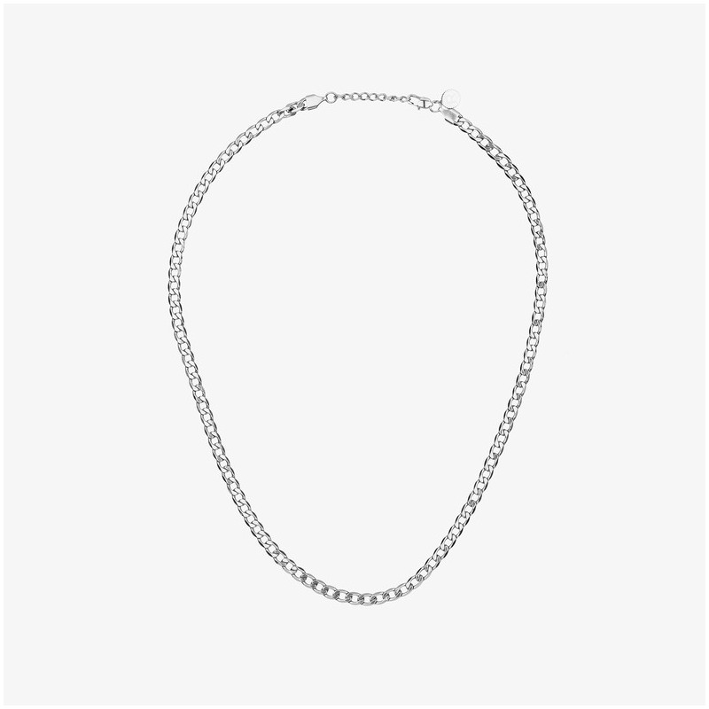 Collar Hombre Flat Padlock Plata
