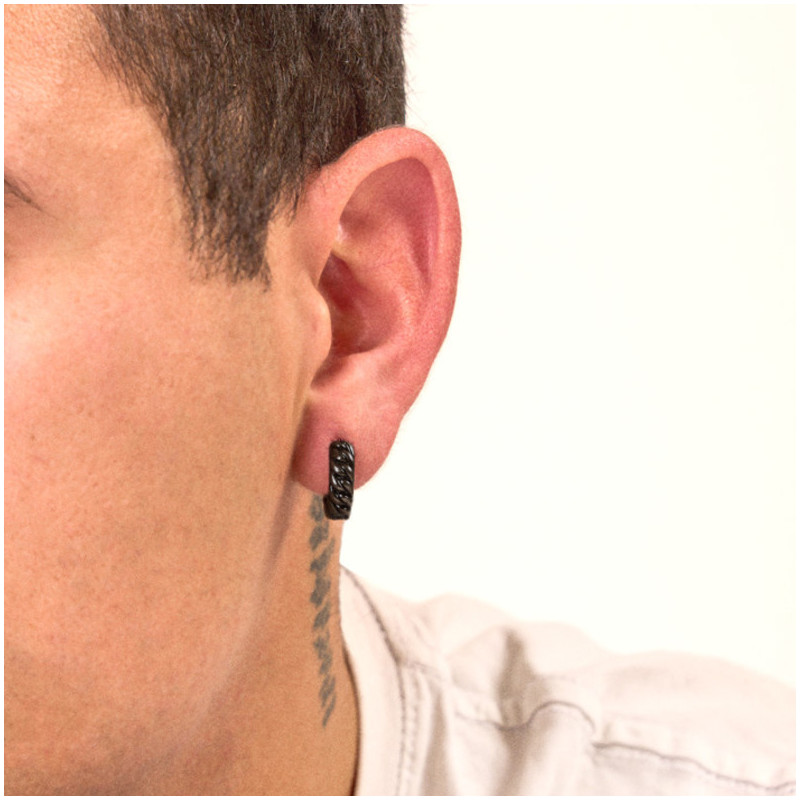 Pendiente Hombre Chian Padlock Negro