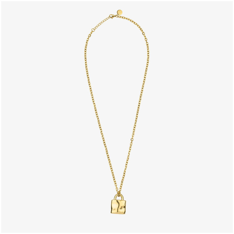 Collar Hombre Candado Padlock Oro