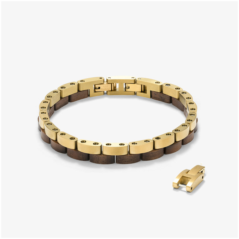 Pulsera Hombre Nature Oro/Wood