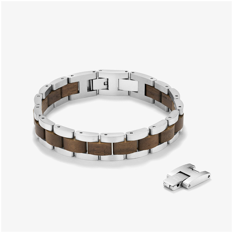 Pulsera Hombre Nature Plata/Wood Multi