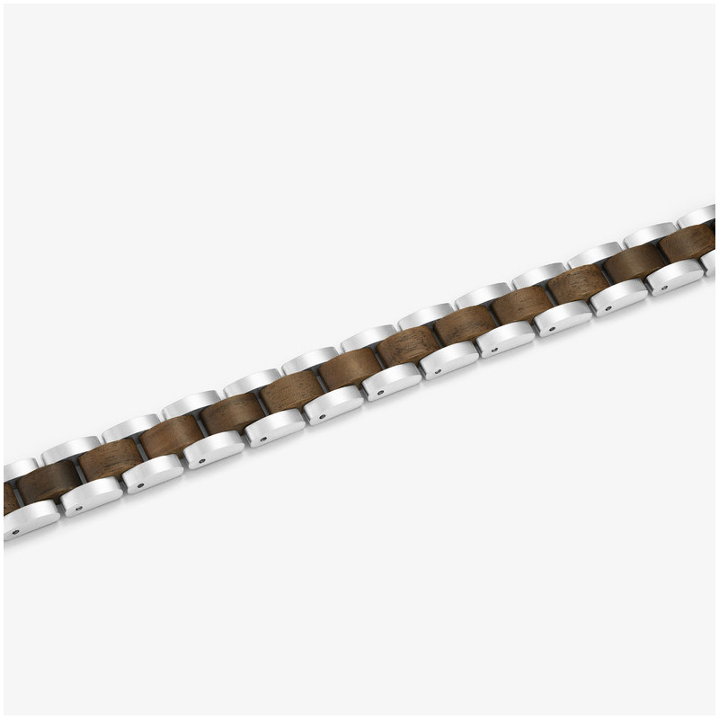 Pulsera Hombre Nature Plata/Wood Multi