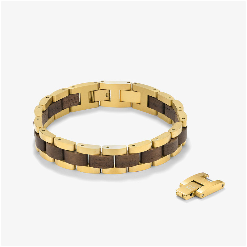 Pulsera Hombre Nature Oro/Wood Multi