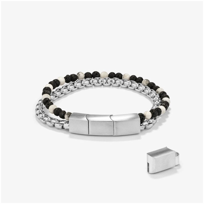  Pulsera Hombre Bali Beads Plata | Modernidad y Elegancia