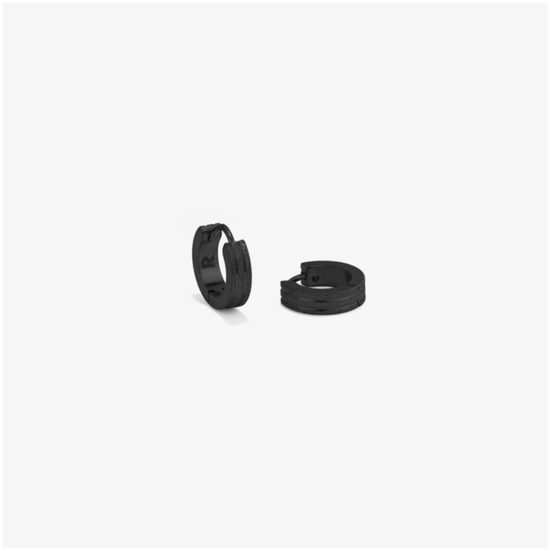 Pendientes Hombre Atlante Loop Negro | Modernidad y Estilo