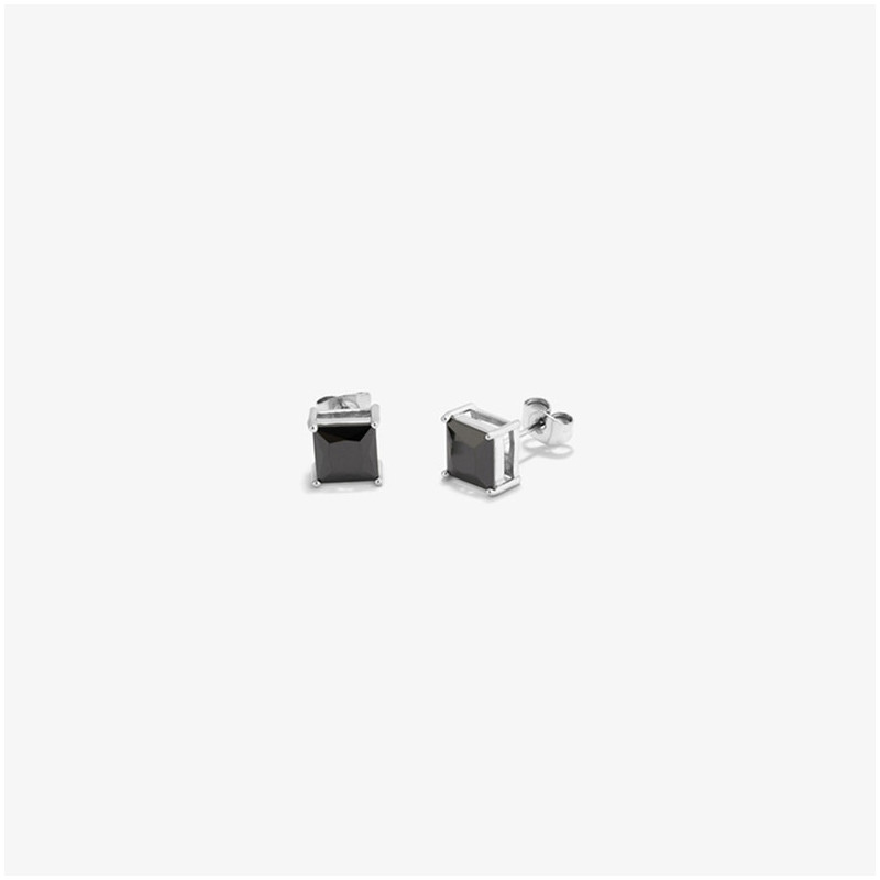 Pendientes Hombre Atlante Onyx Plata | Refinamiento y Distinción