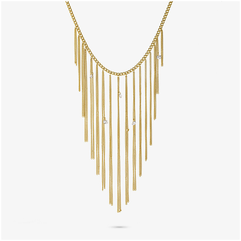 Collar Mujer Myfair Fringe Oro | Diseño con Flecos Modernos