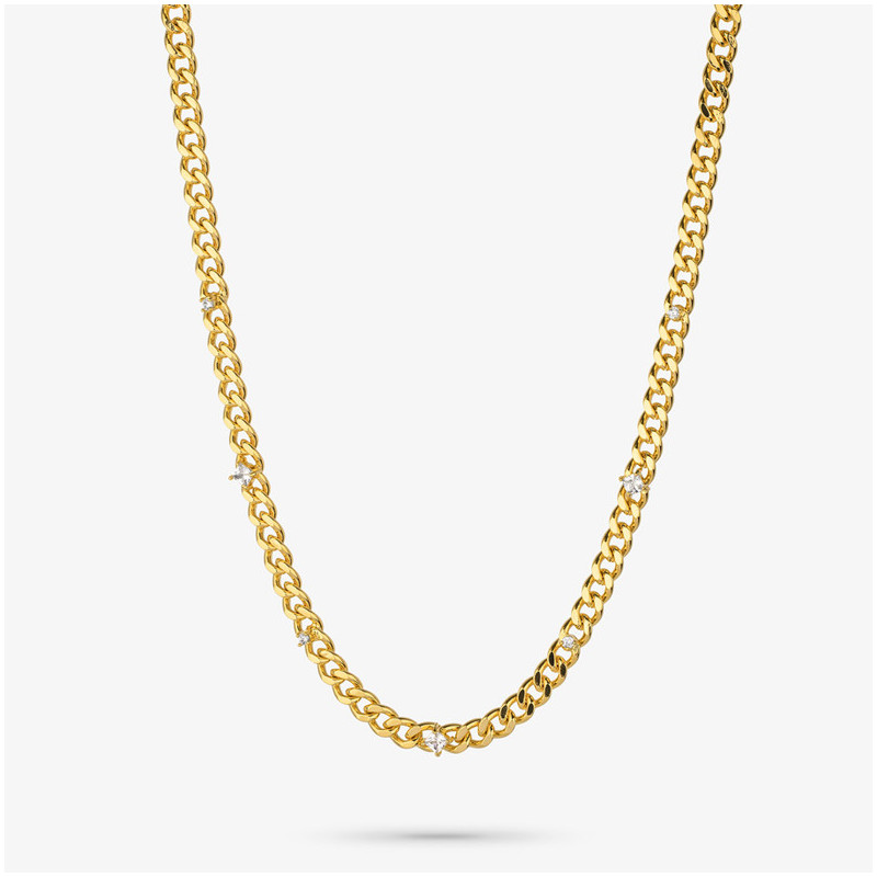 Collar Mujer Gaga Oro | Eslabones Dorados de Estilo Moderno