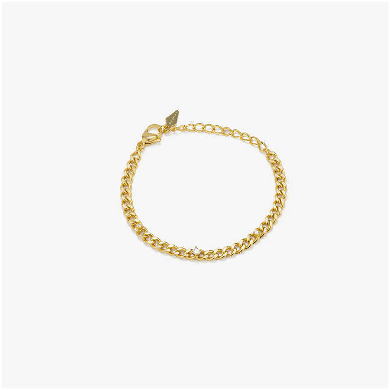 Pulsera Mujer Gaga Oro | Maxi Eslabones Dorados Modernos