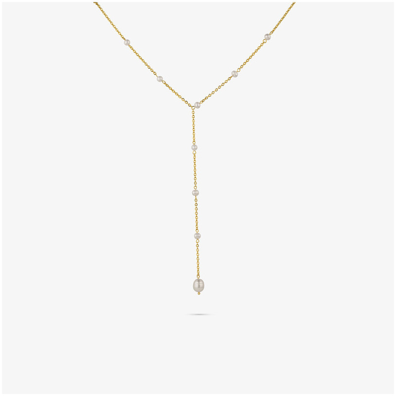 Collar Mujer Largo Bridgerton Oro | Diseño Elegante en Acero Dorado