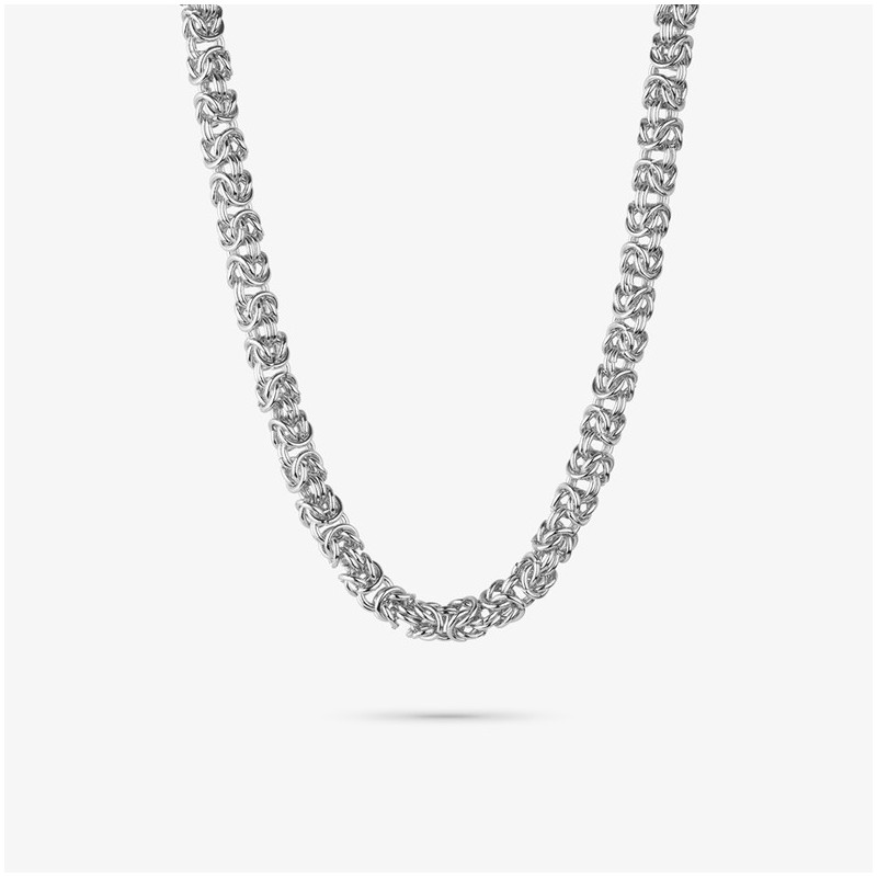 Collar Mujer Blake Plata | Diseño Twist Minimalista en Acero Plateado