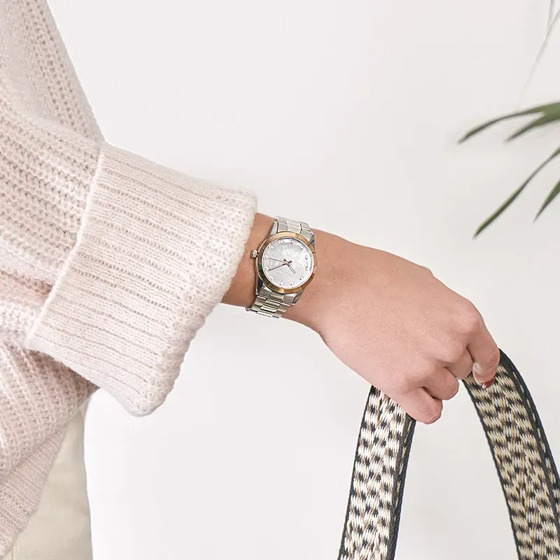 DIPTYQUE 34,5MM GREY MOP SS BRACELET