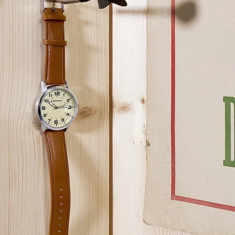 HENNIKER 42MM DREMA DIAL BROWN STRAP