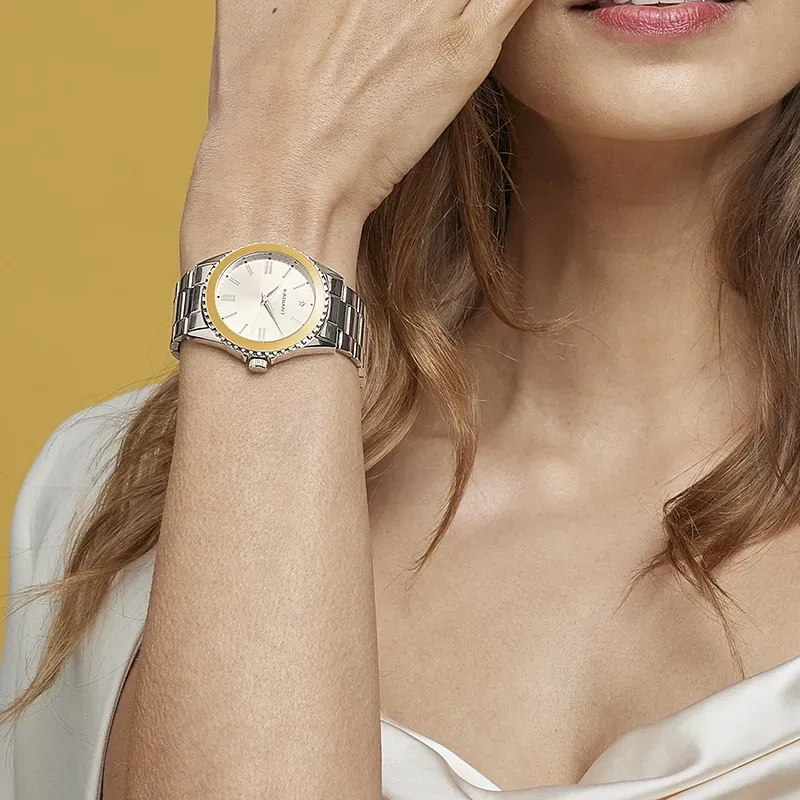 FROST 38MM GOLD BEZEL SS DIAL & BRAZ