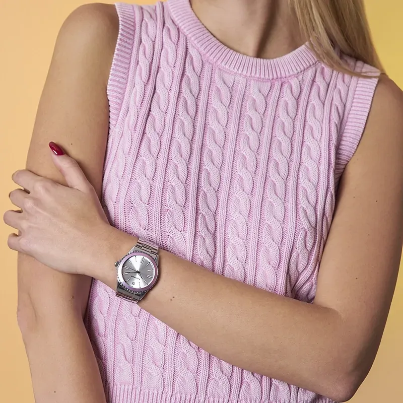 FROST 38MM PINK BEZEL SS DIAL & BRAZ