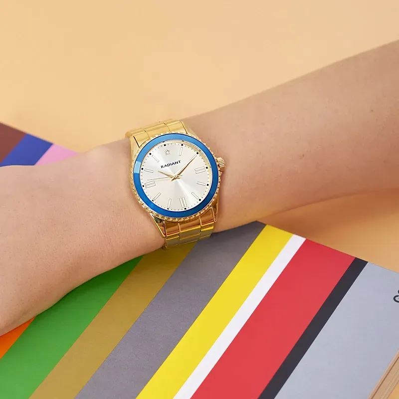 FROST 38MM BLUE BEZEL IPG DIAL & BRAZ