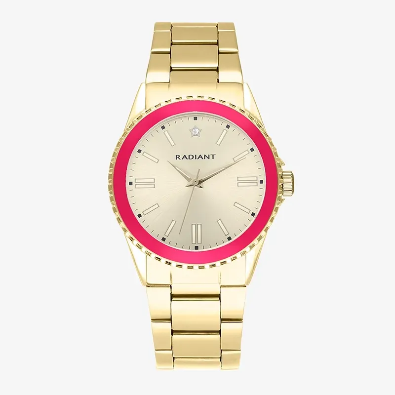 FROST 38MM PINK BEZEL IPG DIAL & BRAZ