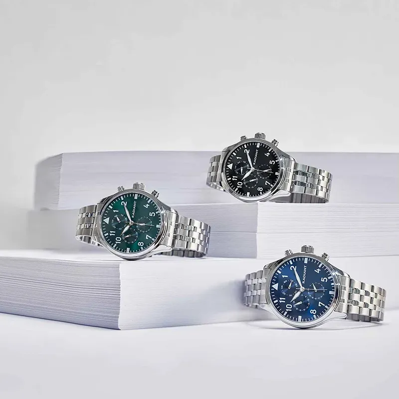 Reloj Hombre Caiman Negro/Plateado