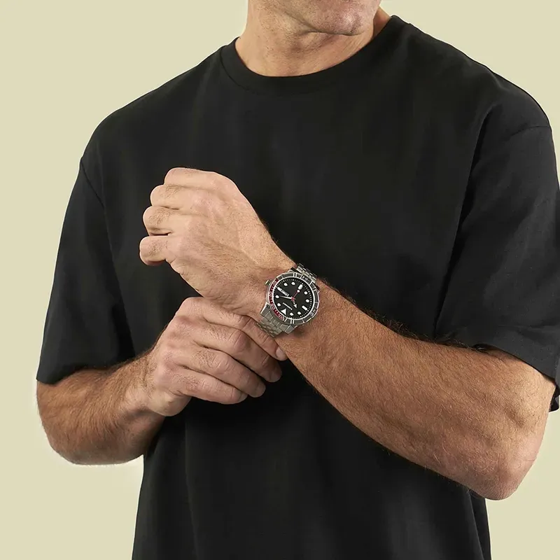 ZANZIBAR 44MM BLACK DIAL SS BRACELET