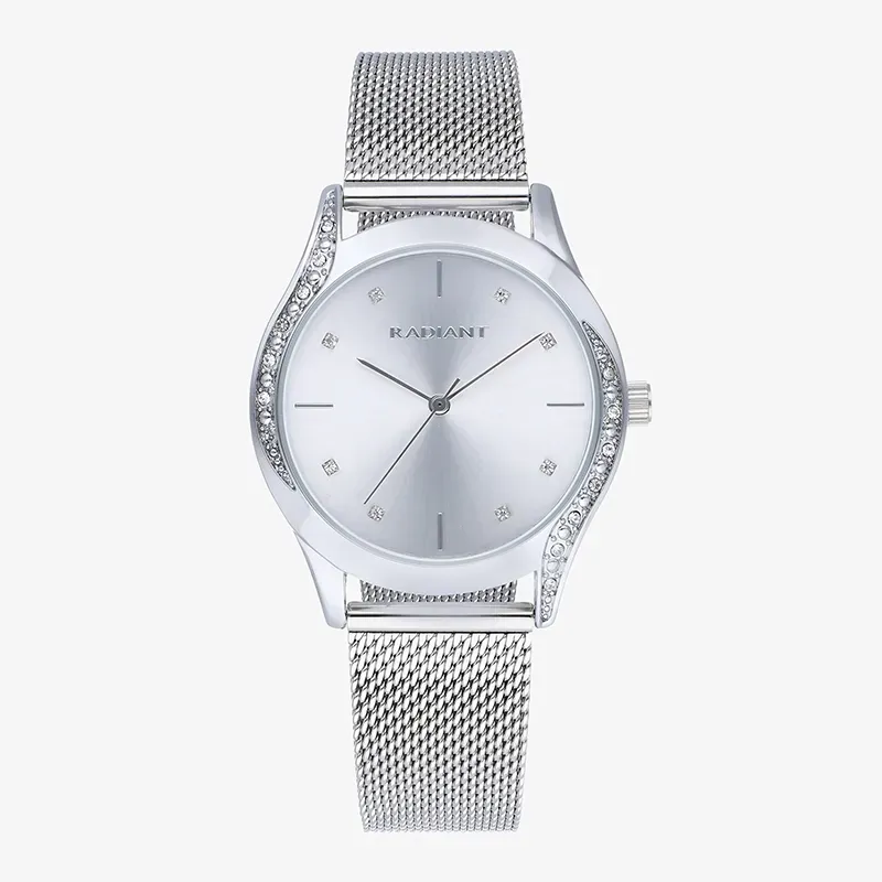 Reloj Mujer Tigy 37MM SS Plata Malla, Acero, Plateado Radiant