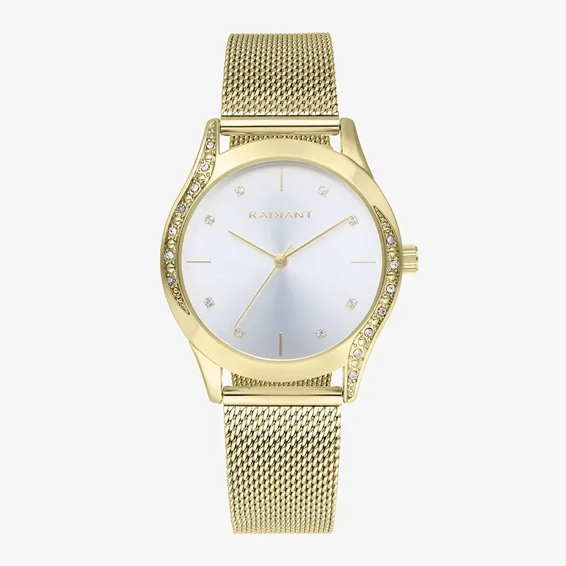 Reloj Mujer Tigy 37MM SS IPG Malla, Acero, Dorado Radiant