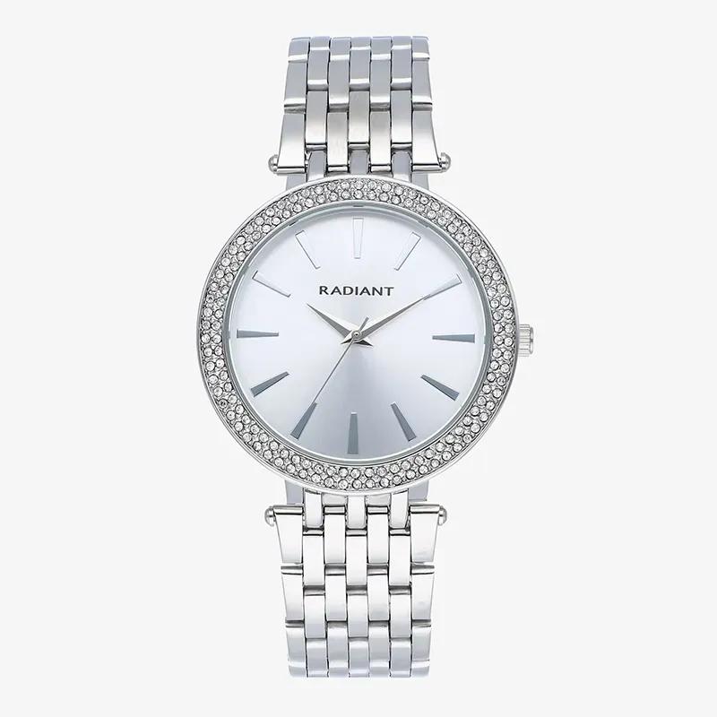 Reloj Mujer Bianca 38MM Plata SS Brazalete, Acero, Plateado Radiant
