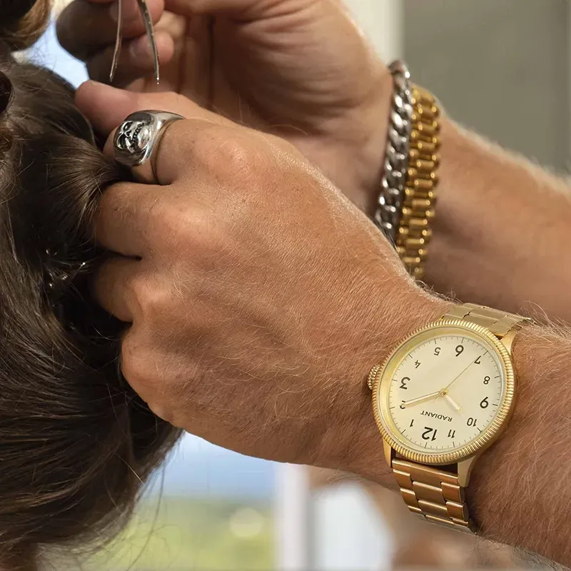 Reloj Hombre Timmy 44MM Oro IPG Brazalete, Acero, Dorado Radiant