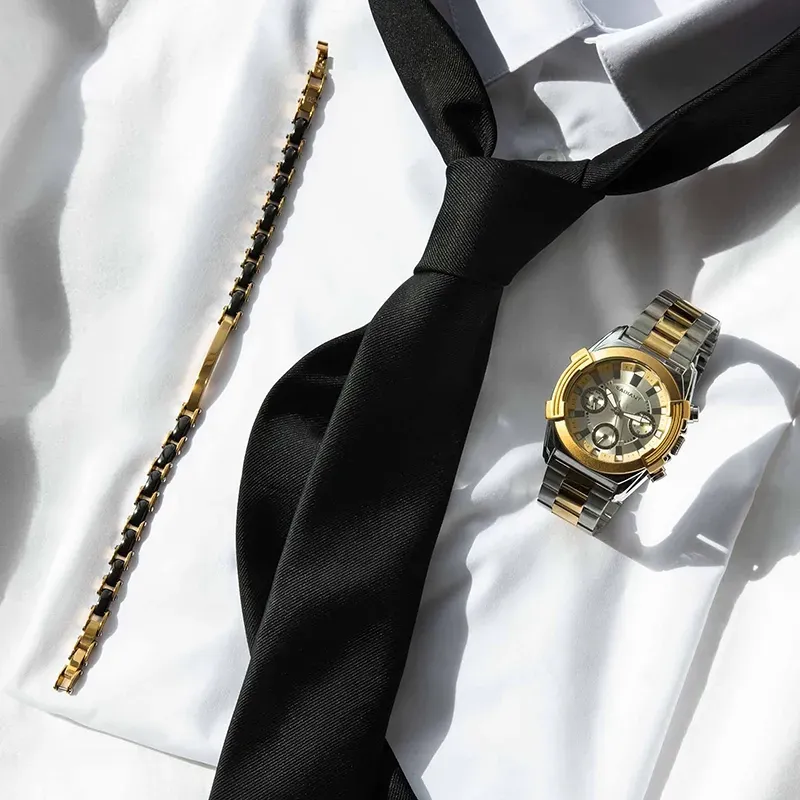 Reloj Hombre Continental 44MM SS Bicolor Brazalete, Acero, Oro Radiant