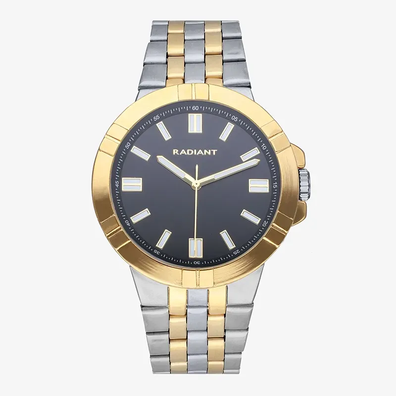 Reloj Hombre Atomik 44MM Bicolor IPG Brazalete, Acero,   Oro Radiant