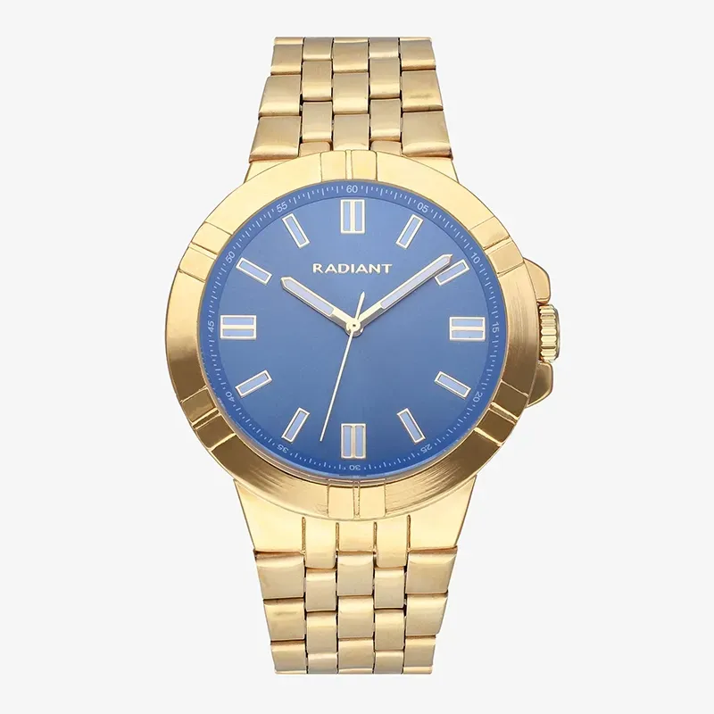Reloj Hombre Atomik 44MM Azul IPG Brazalete, Acero, Dorado Radiant
