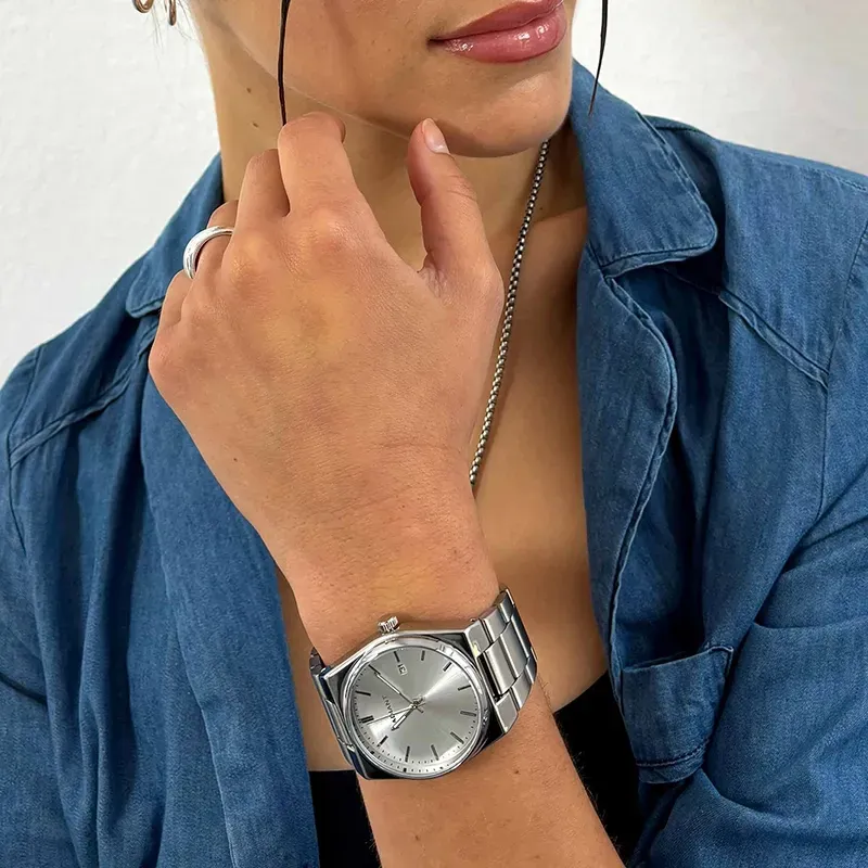 Radiant Air Reloj de Mujer Plateado con Brazalete de Acero